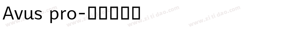 Avus pro字体转换